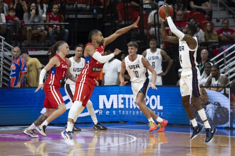 Estados Unidos supera a Puerto Rico por la mínima en un emocionante cierre rumbo al AmeriCup 2025